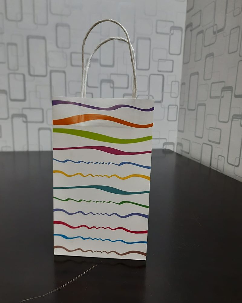 Multicolour printed paper bag