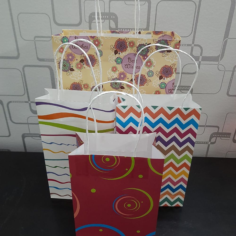 Multicolour printed paper bags