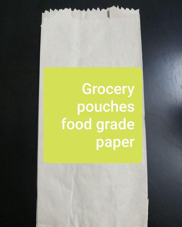 Plain food-grade grocery pouch